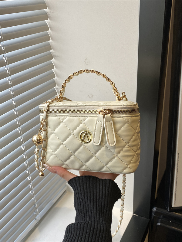 Women'S Young Bags - ダイヤモンド柄刺繍入りクロスボディバッグ、シングルショルダー、多用途、個性的なチェーンスクエアバッグ、若い女性向け