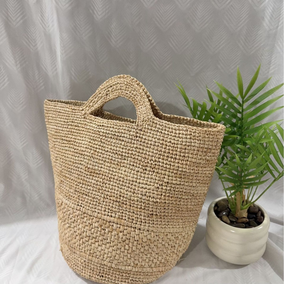 Women'S Raffia Bags - ボヘミアンラフィアストローバッグ手作り織りバケットバッグ女性用ハンドバッグ夏旅行ビーチバッグ新品天然ストローショッパートート