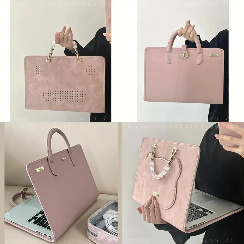 Women'S Bags Handbags - 14インチ、15インチ、16インチのノートパソコン用ポータブル保護ケース、ノートブックスリーブ、ハンドバッグ、耐久性のある収納ポーチ