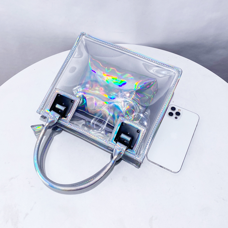 女性のための透明な合成皮革バッグ,高級デザイナーハンドバッグ - Women Bags On Sale のレビューと価格