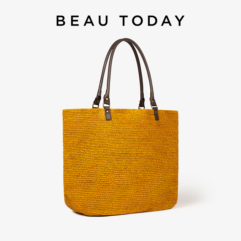 BEAUTODAY カジュアルトート女性ラフィアソリッドカラ - Women'S Raffia Bags のレビューと価格