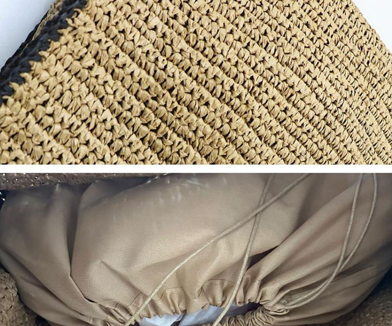 わら織りトートバッグ女性用ショルダーラフィアバッグ籐大型ショ - Women'S Raffia Bags のレビューと価格
