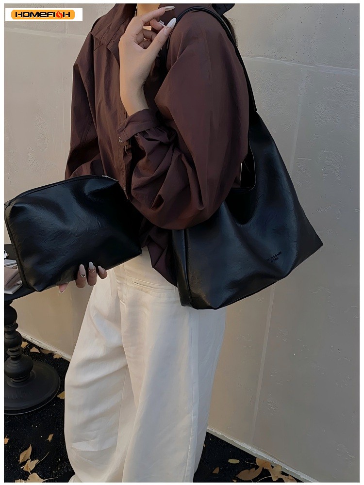 レトロシンプルな大型レディーストートショルダーバッグ 202 - Women Bags 2026 Trends のレビューと価格