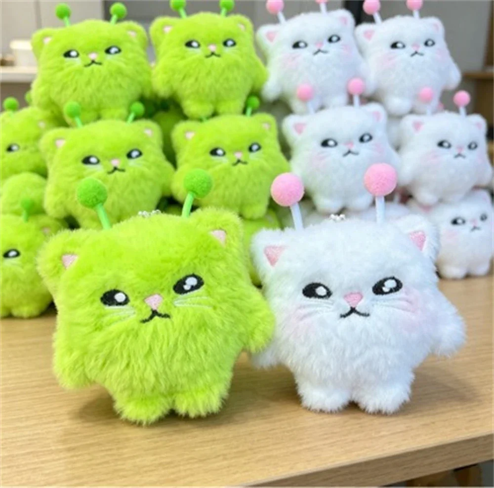 クリエイティブな緑色の宇宙人猫のぬいぐるみキーホルダー。面白 - Women'S Young Bags のレビューと価格