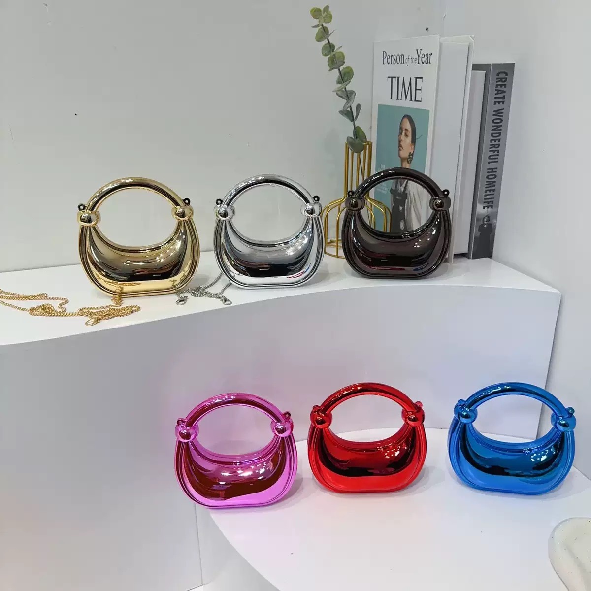 ミニゴールデンイブニングバッグ財布とハンドバッグ高級デザイナ - Women Bags On Sale のレビューと価格
