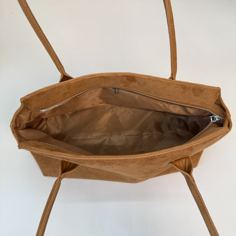 ヴィンテージ風ブラウンスエード脇の下バッグ、新しいミニマリス - Women Hand Bags For Office のレビューと価格