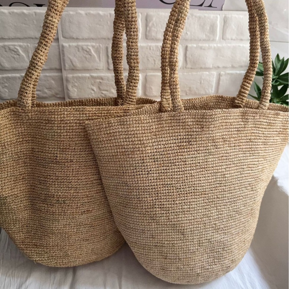 新しい高品質ラフィアシンプルハンドバッグクラシック多用途ショ - Women'S Raffia Bags のレビューと価格