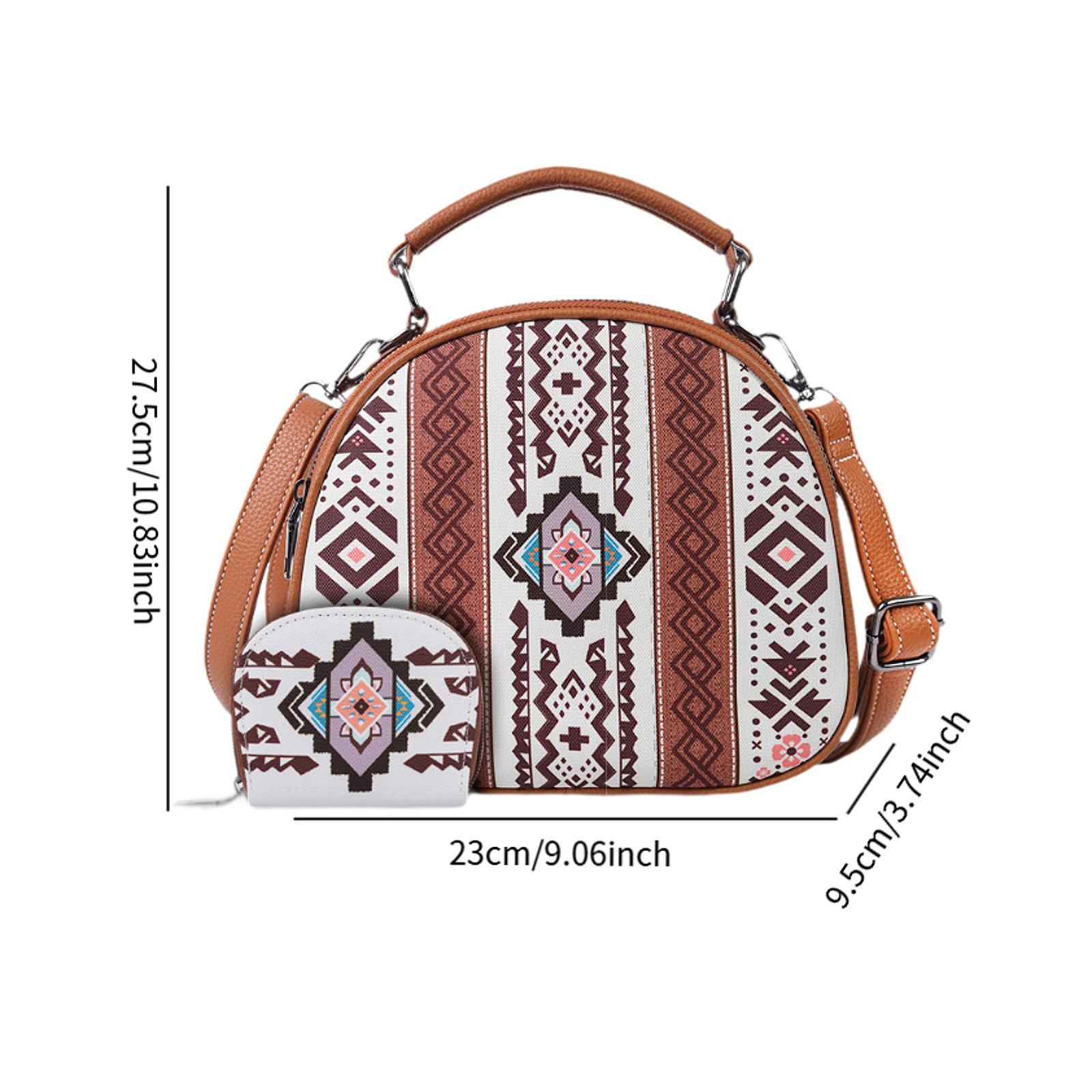 ボヘミアン柄の女性用ハンドバッグ。キャンバス素材で、スタイリ - Women'S Bags Handbags のレビューと価格